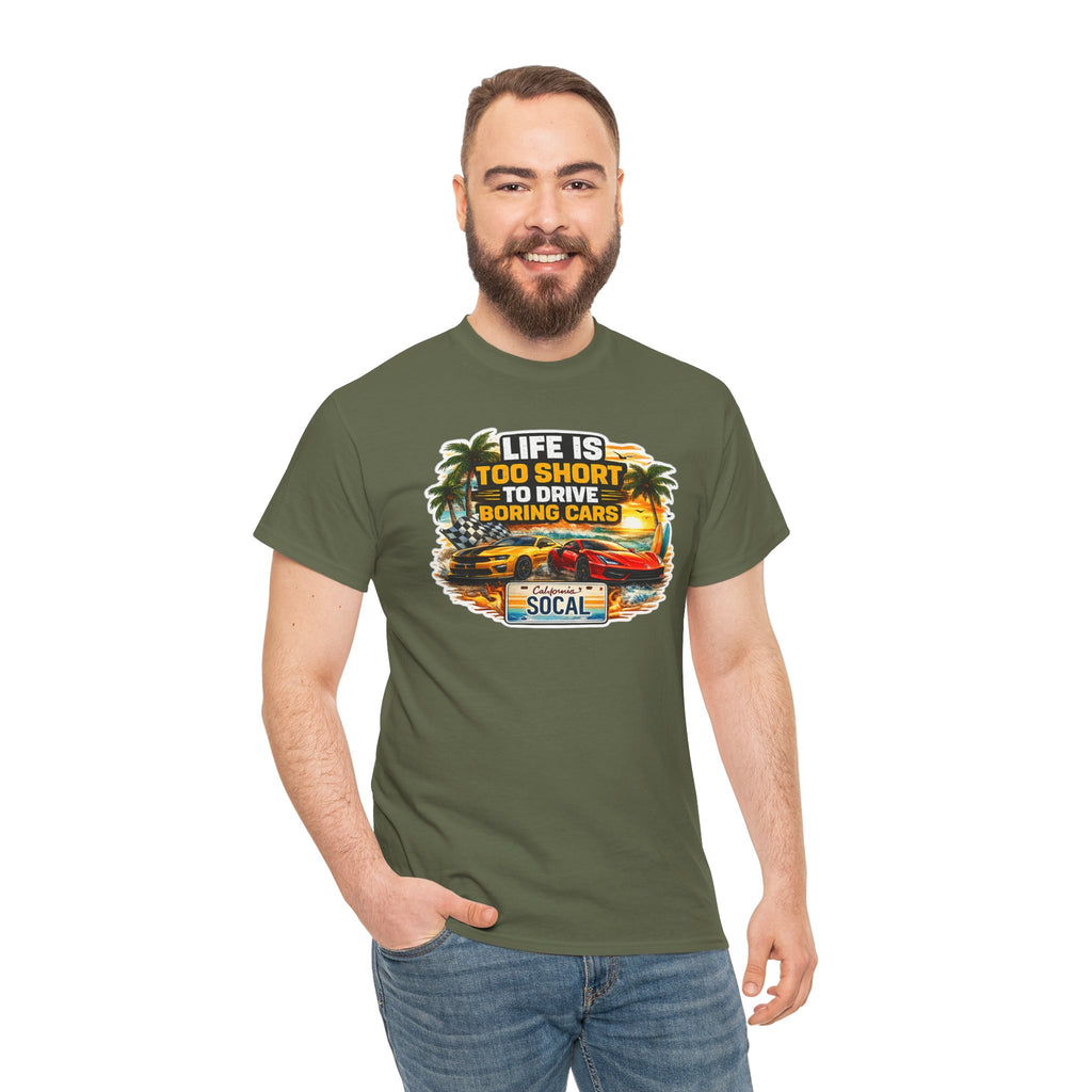 NO BORING CARS — Sapphire T-Shirt — AlterEgo