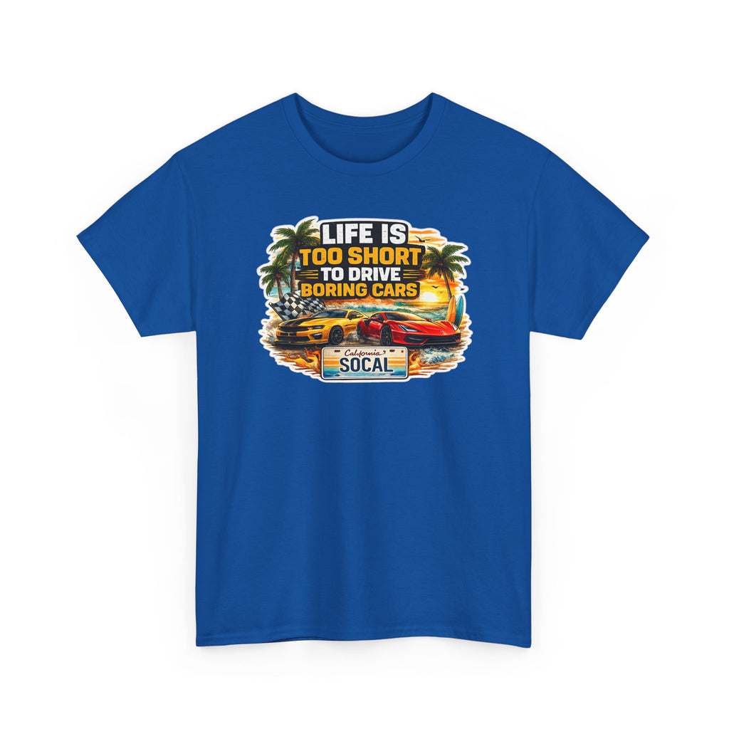 NO BORING CARS — Sapphire T-Shirt — AlterEgo
