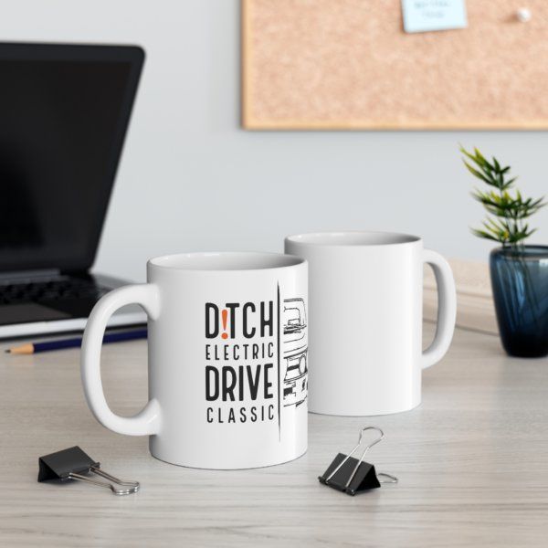 Ditch Electric | White Ceramic Mug, 11oz - Image 5