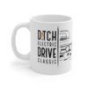 Ditch Electric | White Ceramic Mug, 11oz