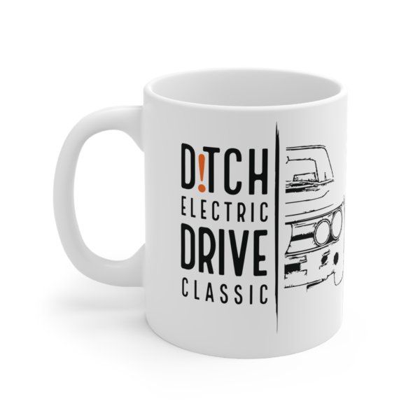 Ditch Electric | White Ceramic Mug, 11oz