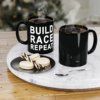 Build Race Repeat | Black Coffee Mug, 11oz - Image 4